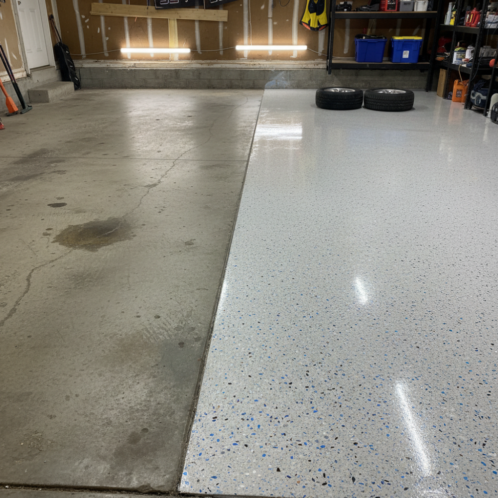 epoxidova podlaha do garaze - rozdiel