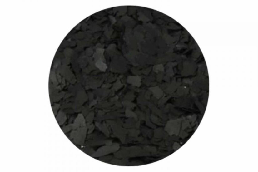 Akrylové a metalické chipsy do epoxidových podlah - jednobarevné - Barva: černé