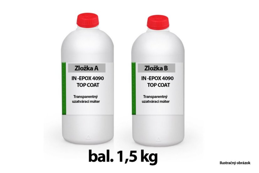 IN-EPOX 4090 TOP COAT transparentní uzavírací nátěr - Obsah balení: 1,5 kg