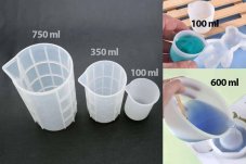 Silikónové odmerky a nádoby na živicu