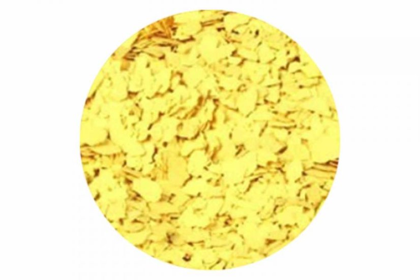 Akrylové a metalický chipsy do epoxidových podláh - Farba: žlté