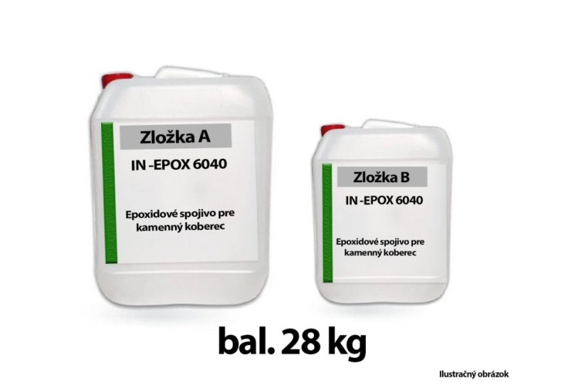 IN-EPOX 6040 pryskyřice pro kamenný koberec – i na vlhký kámen - Obsah balení: 28kg