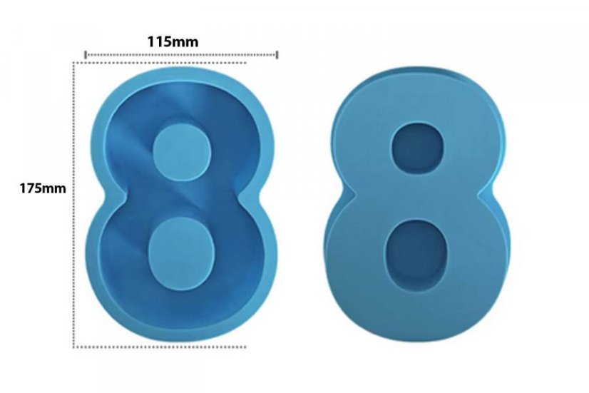 Silikónové formy - číslice veľké - Druh produktu: 8