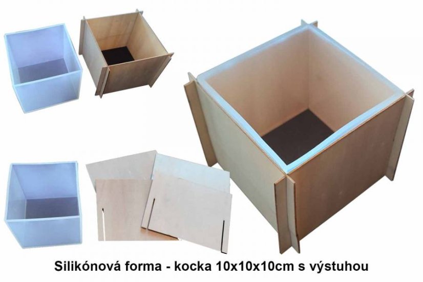 Silikónové formy - kocky - Veľkosť: 10x10x10cm
