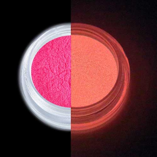 Rigorra Neon & Glow Pigmenty do epoxidu – svietiace a fluorescenčné (10 g) - Efekt / farba: Glow Pink Orange (Svietiaci v tme)