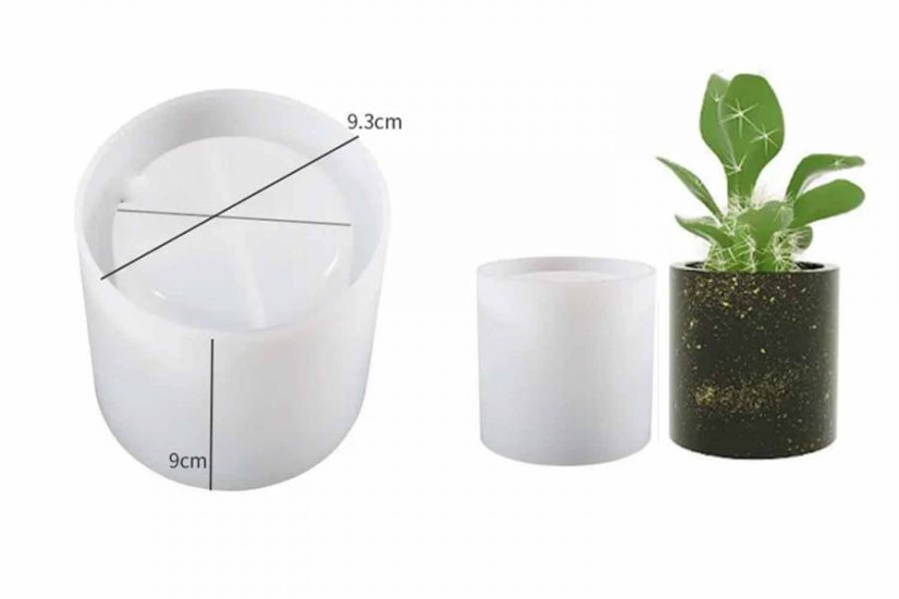 Silikónové formy - kvetináče - Druh produktu: Silikónová forma valec kvetináč Ø 9,3x9cm