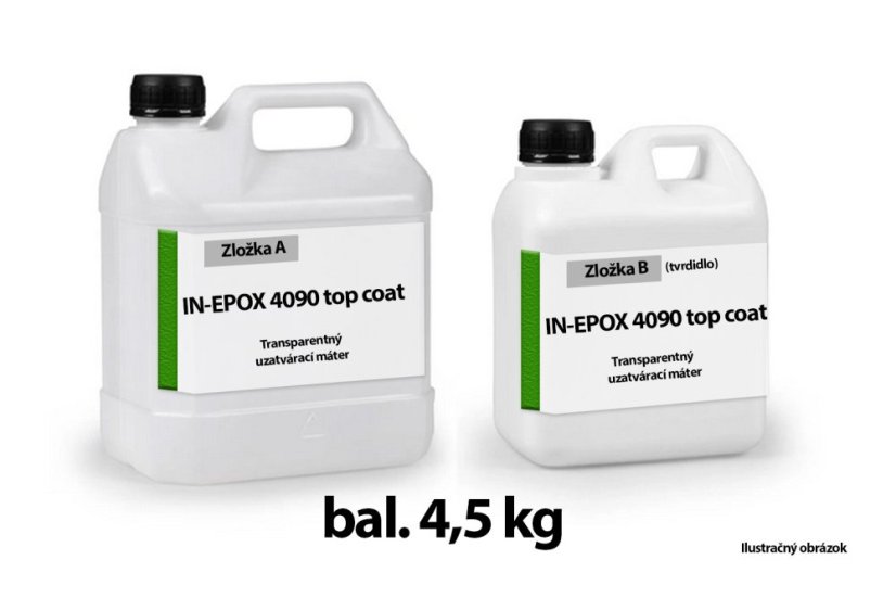 IN-EPOX 4090 TOP COAT transparentný uzatvárací náter - Obsah balenia: 4,5 kg