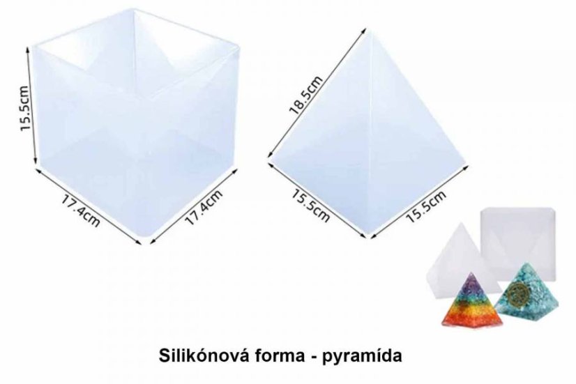 Silikónová forma - pyramídy - Druh produktu: Silikónová forma - veľká pyramída15,5x18,5cm