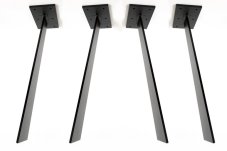 Čierne kovové stolové sólo nohy TF-1003 - set 4ks