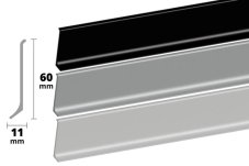 Soklové PVC lišty 2,7m / 60 mm / 11 mm