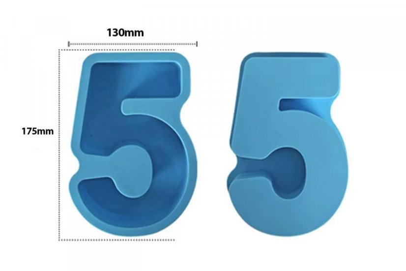 Silikónové formy - číslice veľké - Druh produktu: 5