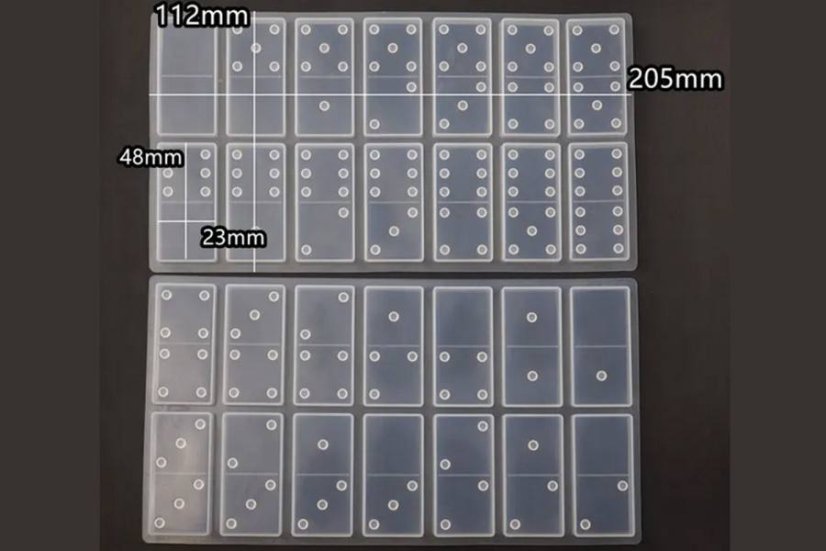 Silikónové formy šachovnica, figúrky, domino - Druh produktu: Forma na šachové figúrky
