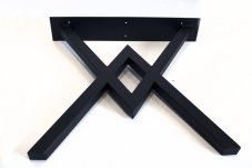 Kovové stolové nohy diamond V-V - TF1016 - bal.2ks
