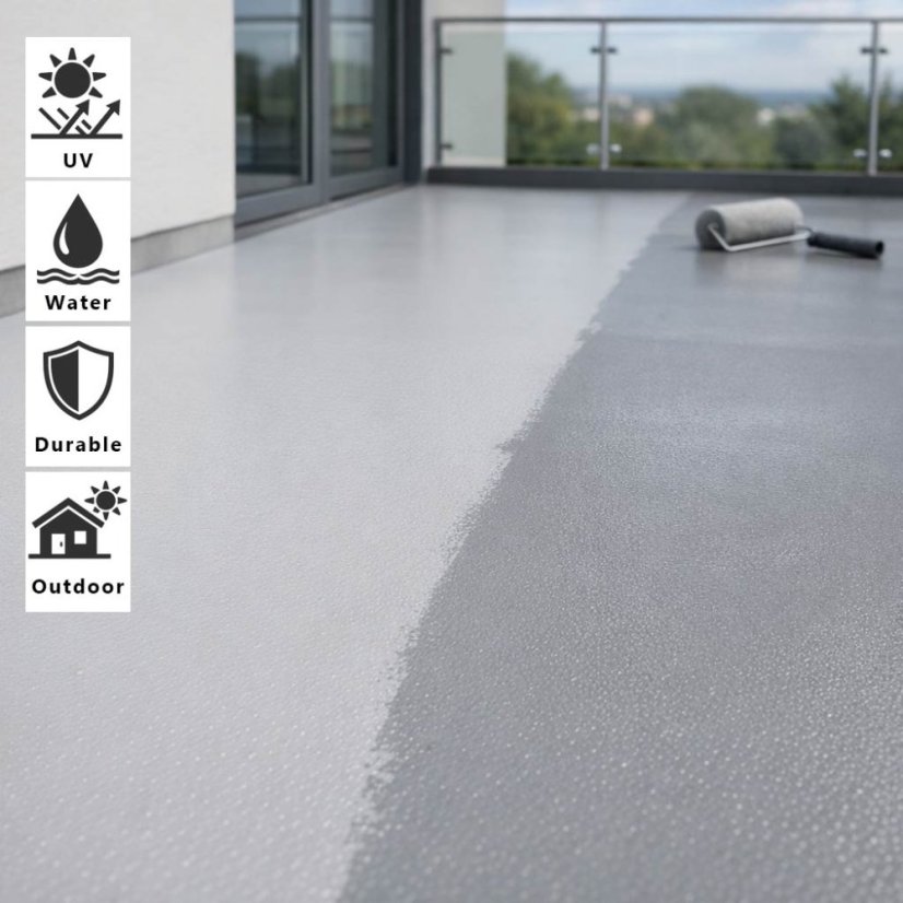Polyuretanový nátěr na beton UV stabilní – IN-PUR 6022 COLOR (exteriér) - Barva: RAL 7001 - šedá neutrální