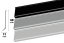 Doplnky pre soklové PVC lišty - Farba: tmavo šedá, Doplnky k PVC lištám: Vonkajší roh