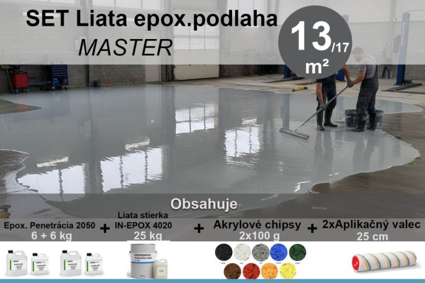 Epoxidová liata podlaha MASTER SET na 13 - 17 m²