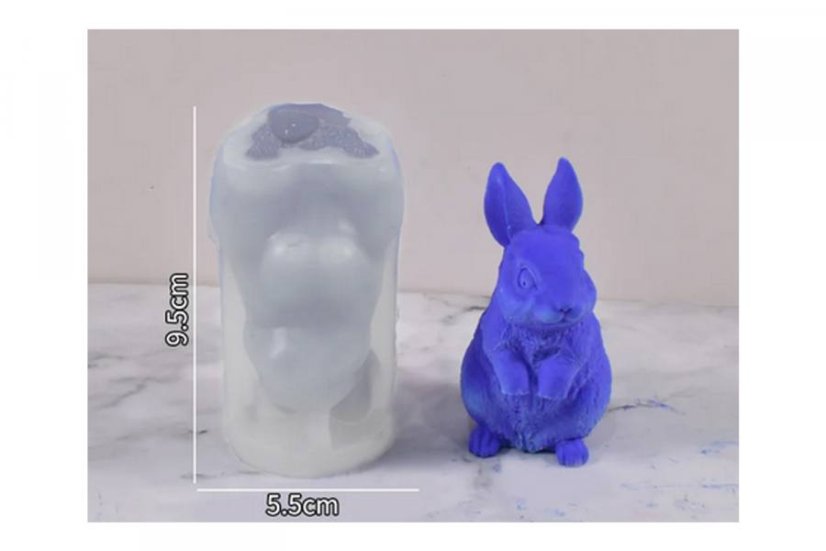 Silikónové formy na drobnosti pre deti - Druh produktu: 5064-Silik.forma zajačik 9,5x5,5cm