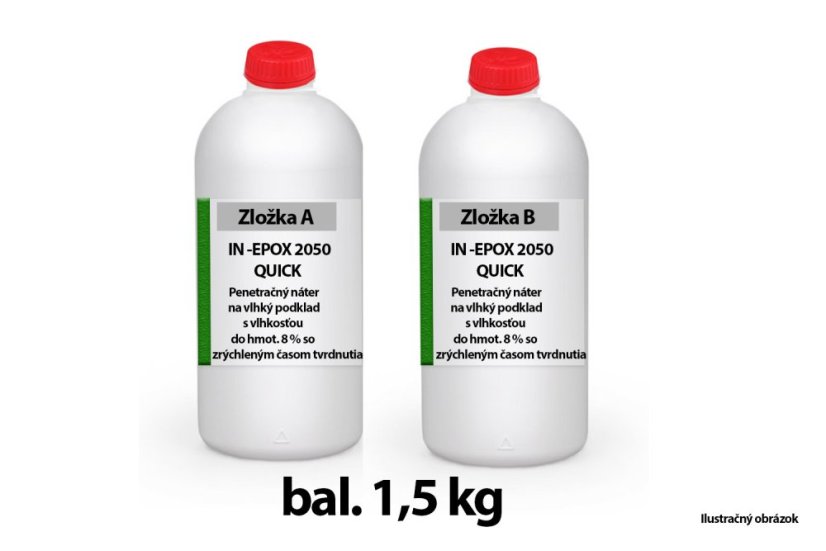 IN-EPOX 2050 QUICK zrýchlená epoxidová penetrácia - Obsah balenia: 0,75 kg