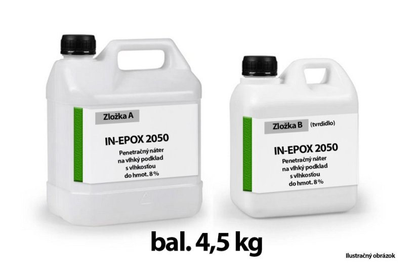 IN-EPOX 2050 epoxidová penetrácia na betón - Obsah balenia: 4,5 kg