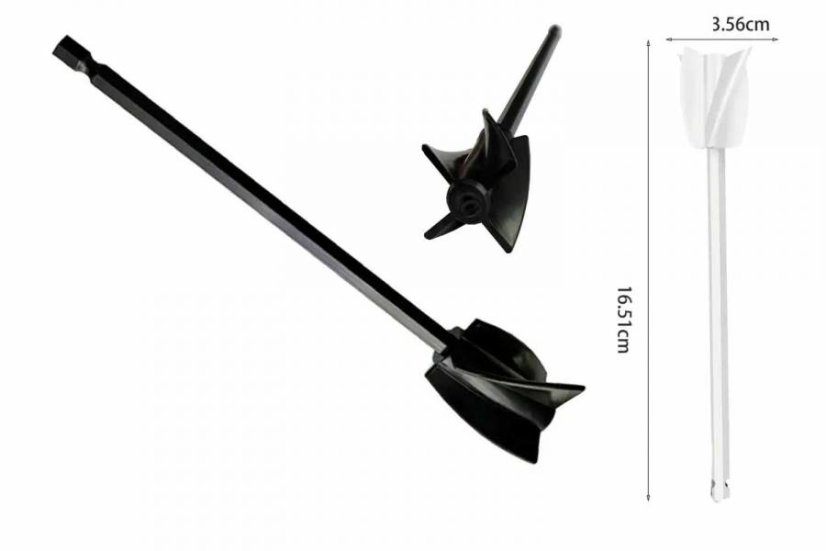 Miešadlá a ochrana pri práci - Druh produktu: 2. Malé miešadlo na živicu -turbínové 3,5x16cm