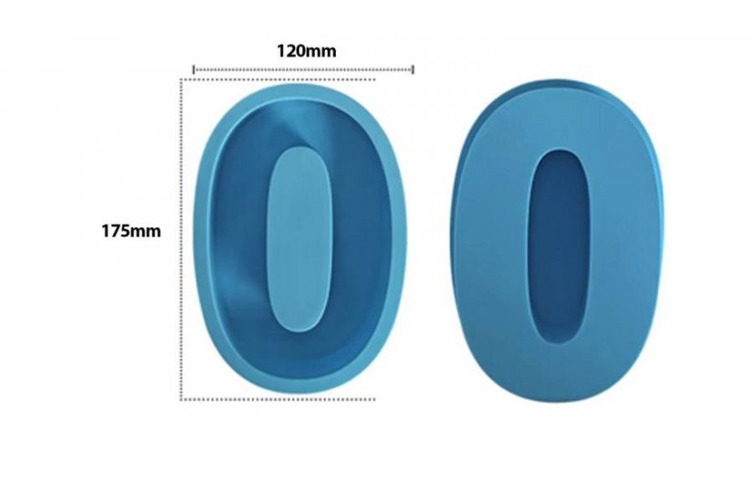 Silikónové formy - číslice veľké - Druh produktu: 0
