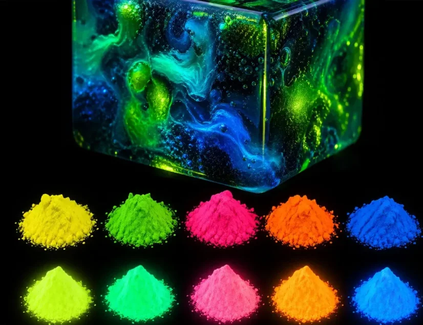 Rigorra Neon & Glow Pigmenty do epoxidu – svietiace a fluorescenčné (10 g) - Efekt / farba: Glow Pink Orange (Svietiaci v tme)