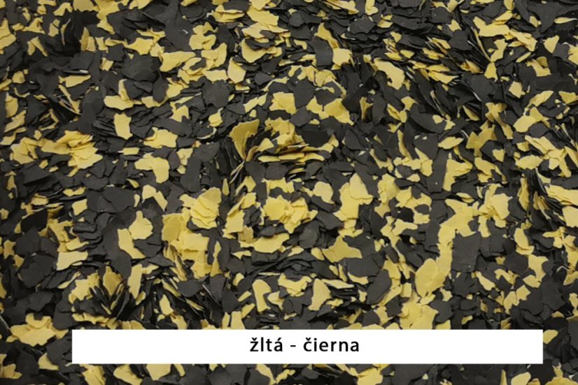 Chipsy (vločky) do epoxidových podlah-Barevné mixy - Obsah balení: 0,1 kg, Chipsy - barva: mix biela/modrá/čierna