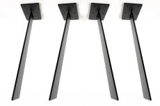 Černé kovové stolové sólo nohy TF-1003 - set 4ks