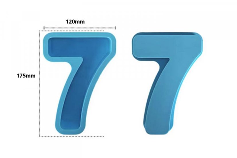Silikónové formy - číslice veľké - Druh produktu: 7