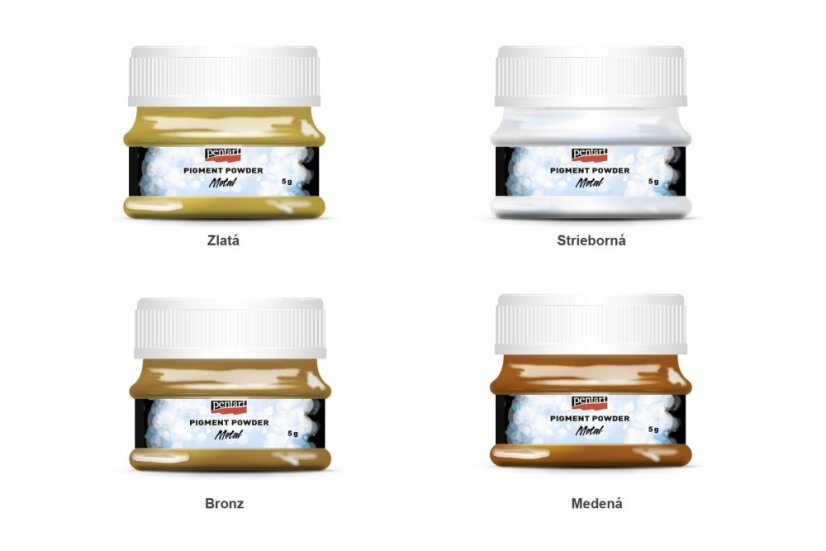 Kovové metalické prášky do epoxidových a PUR pryskyřic - Barva: Light Yellow 25g