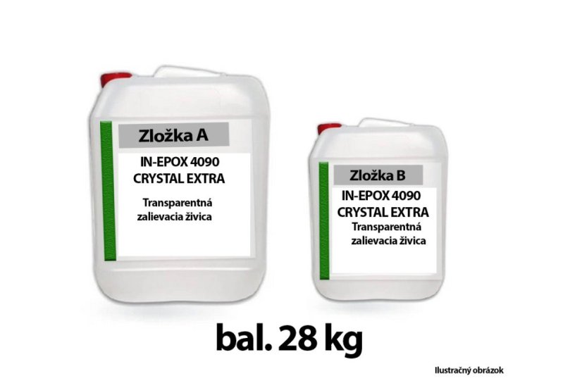 Epoxid pro zalévání dřeva a betonu IN-EPOX 4090 Crystal EXTRA - Obsah balení: 28kg