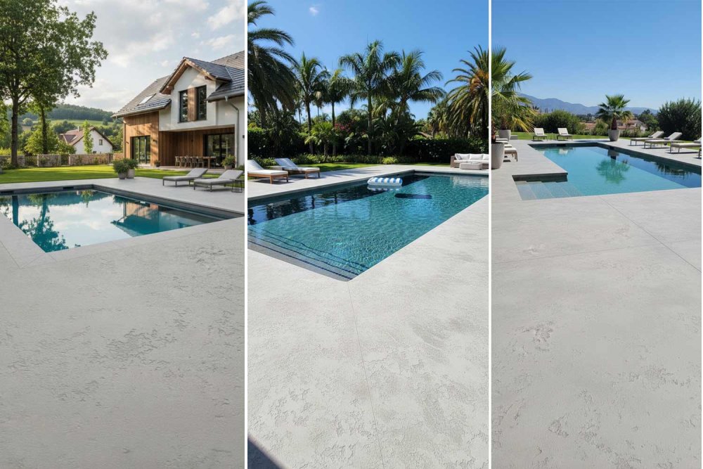 Dizajnova podlaha k bazenu